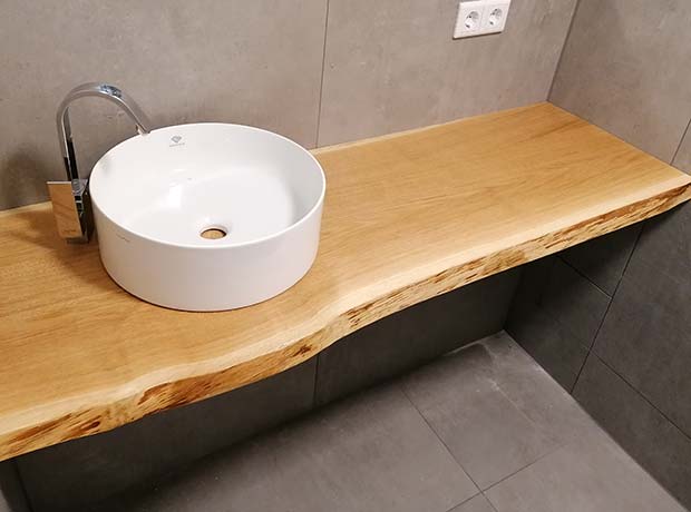 Holztisch für Badezimmer-Waschbecken
